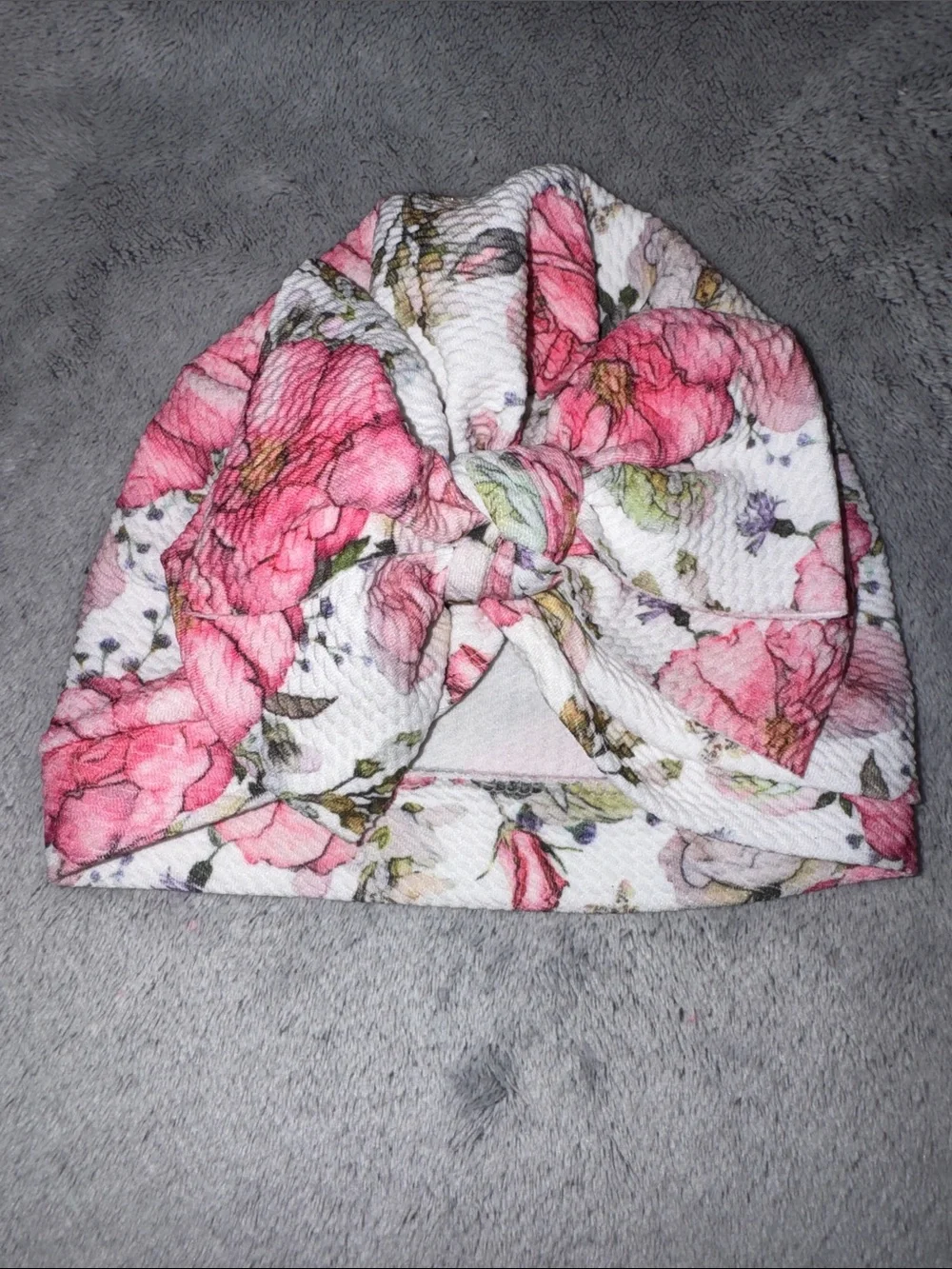 Girls' Pink Floral Knot Turban Headband